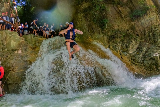 jumping in damajagua - puerto plata