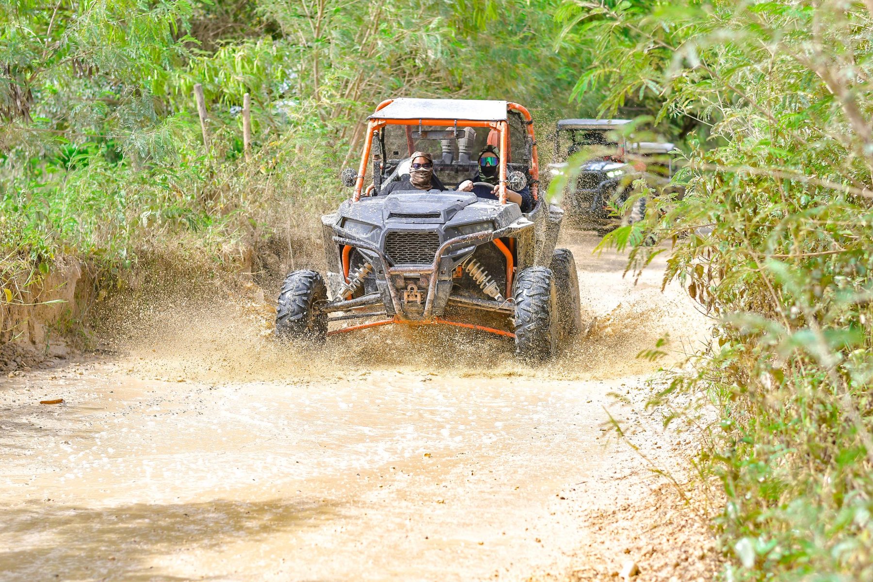 Punta Cana buggy adventure tour on an off-road countryside trail