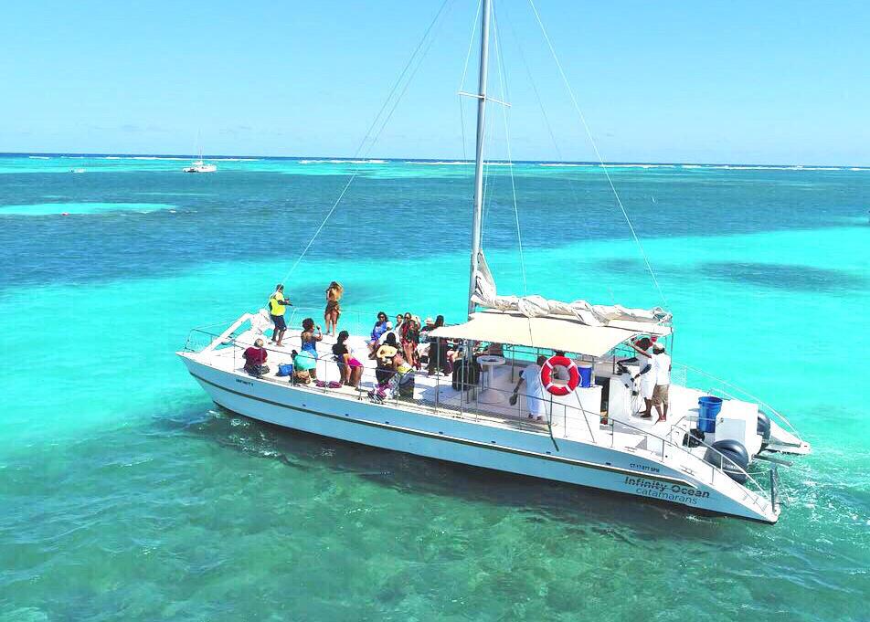 Natural pool experience during Saona Island tour